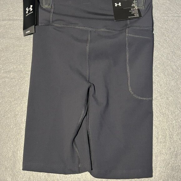 NWT UNDER ARMOUR WOMEN'S UA MOTION BIKE SHORTS - Size X SMALL/ GRAY - Picture 2 of 14